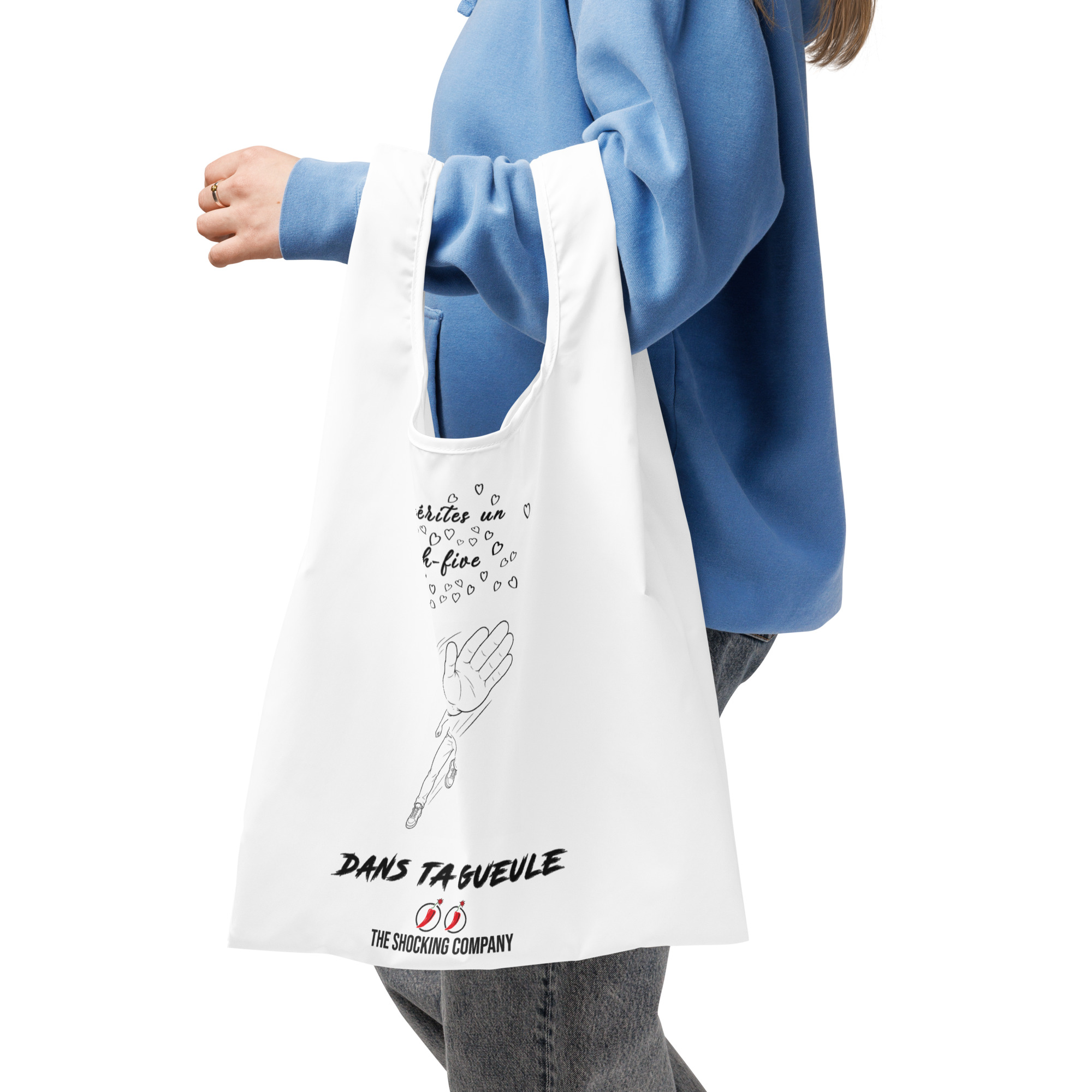 High-five dans ta gueule 🌶️🌶️ Sac de courses – Image 2