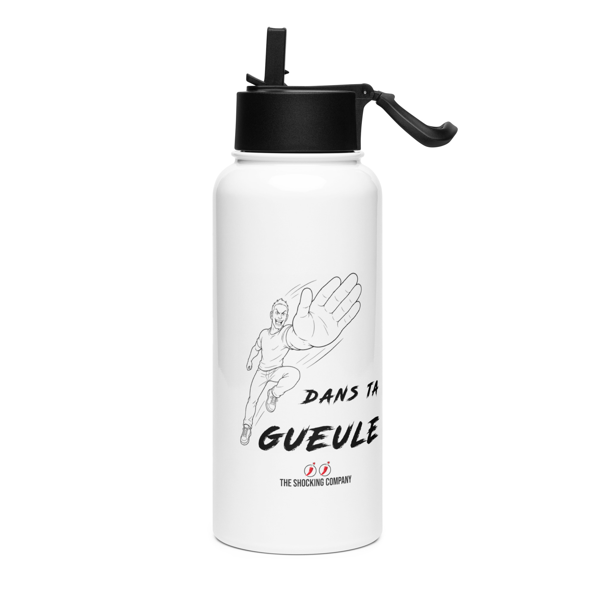 High-five dans ta gueule 🌶️🌶️ Gourde 950 ml avec paille – Image 2