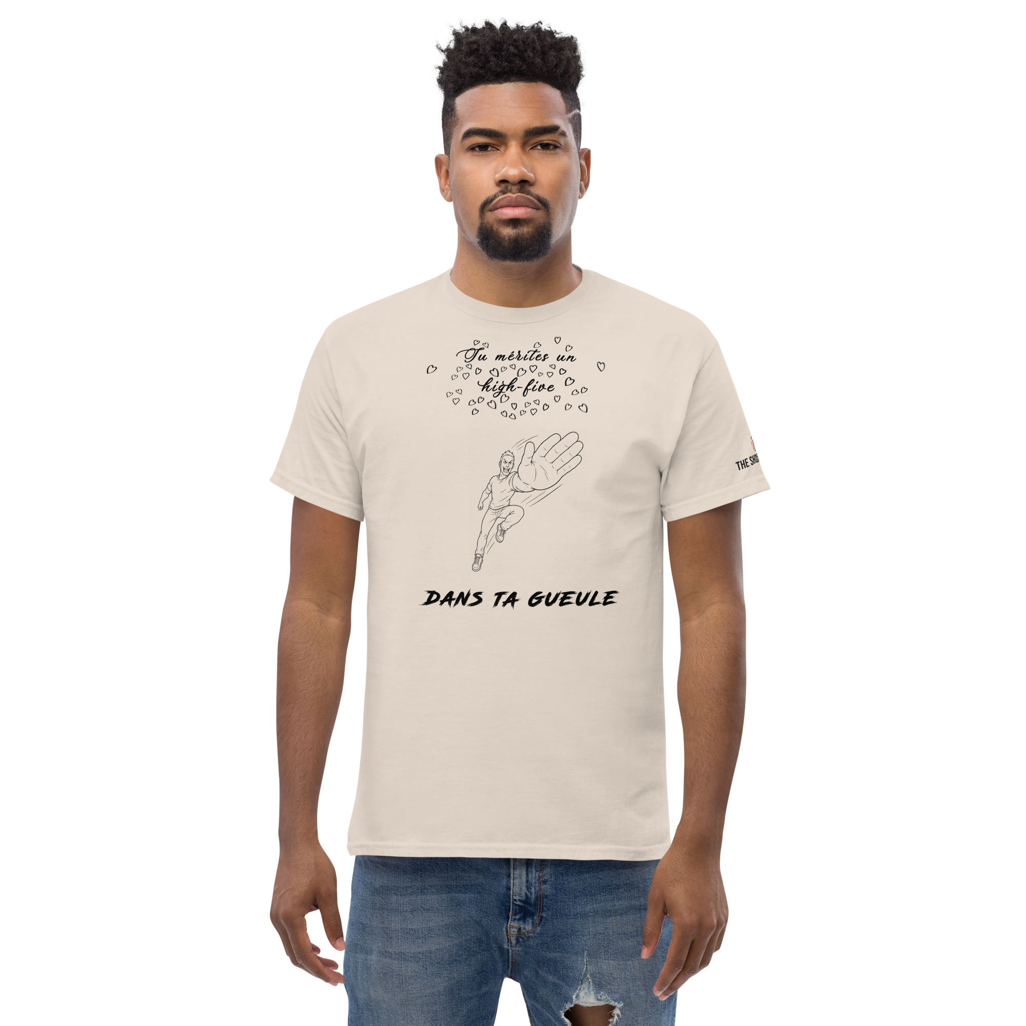 High-five dans ta gueule 🌶️🌶️T-shirt col rond – Image 3