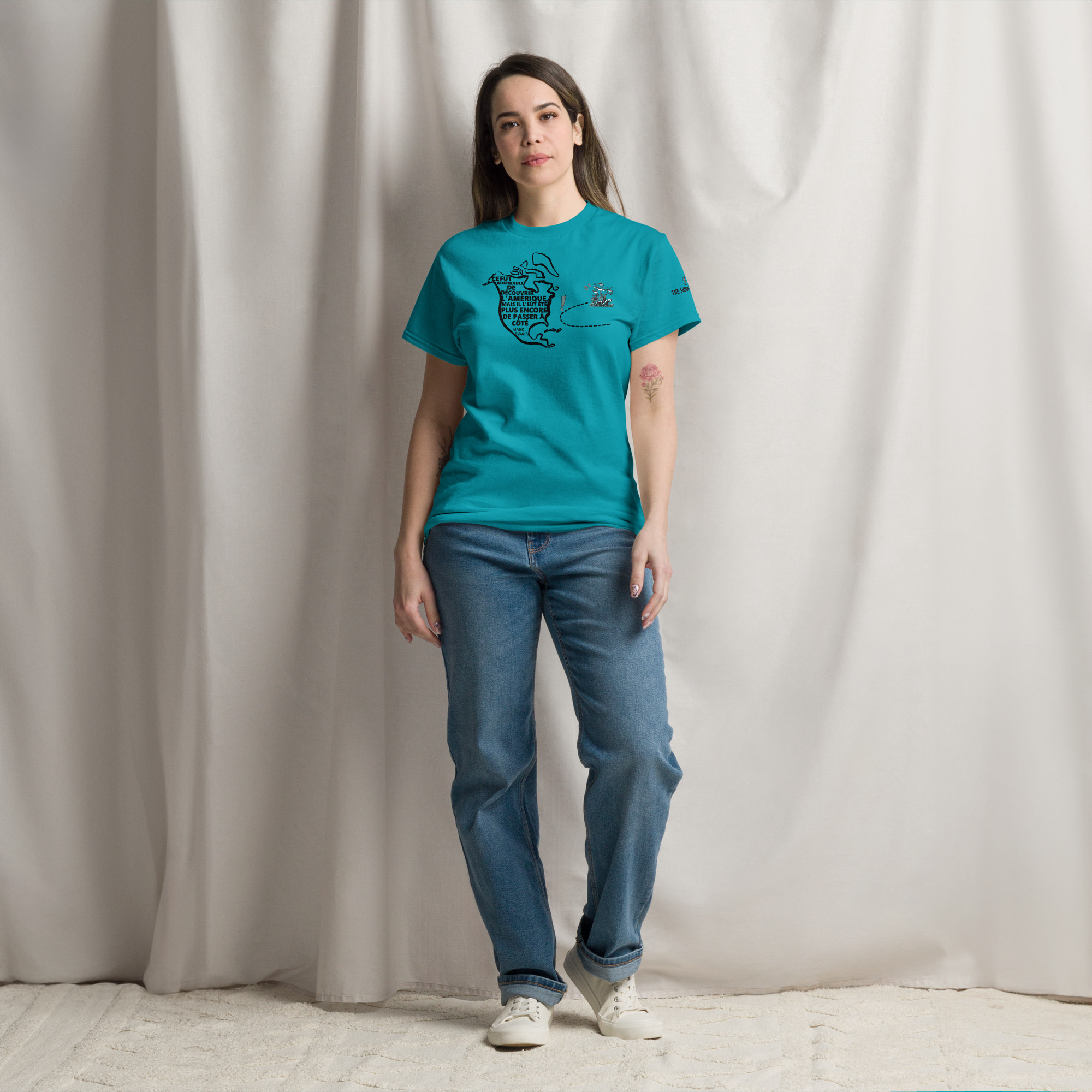 Admirable de passer à côté US 🌶️🌶️T-shirt col rond