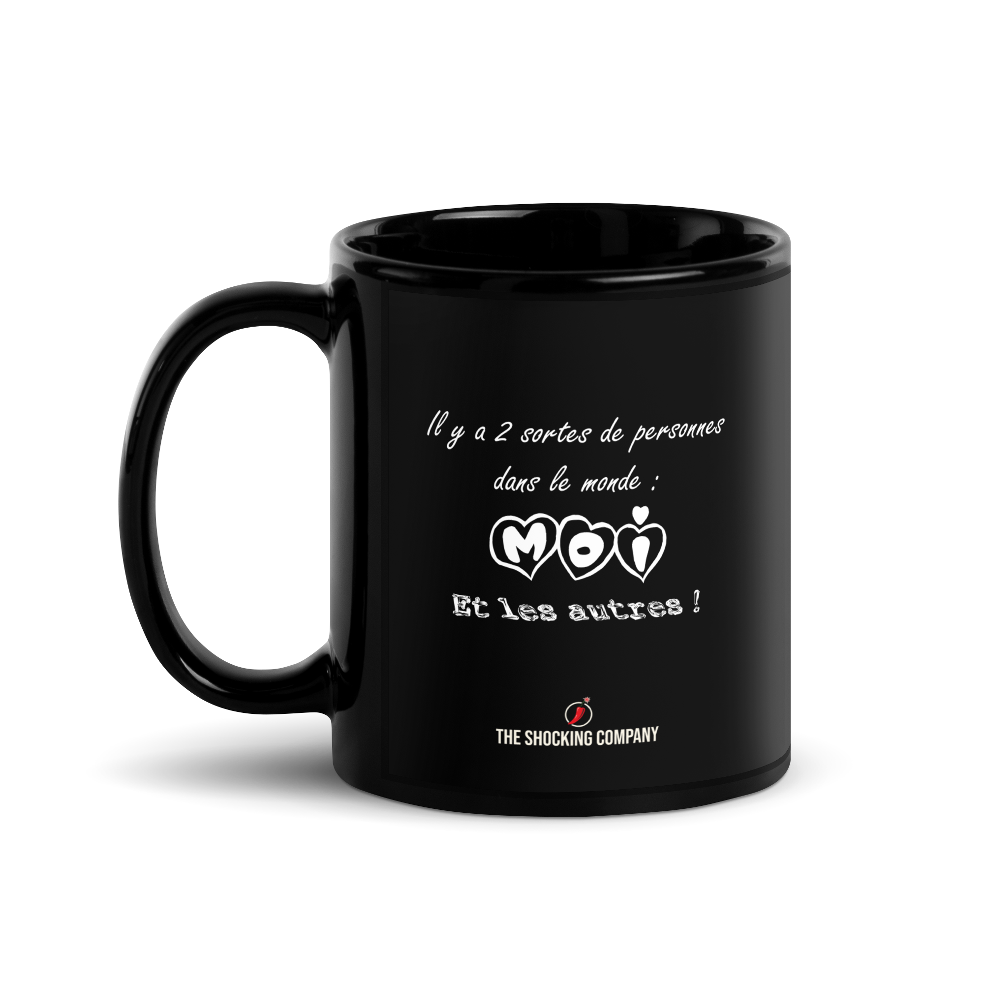 Moi et les autres 🌶️Mug brillant noir – Image 2