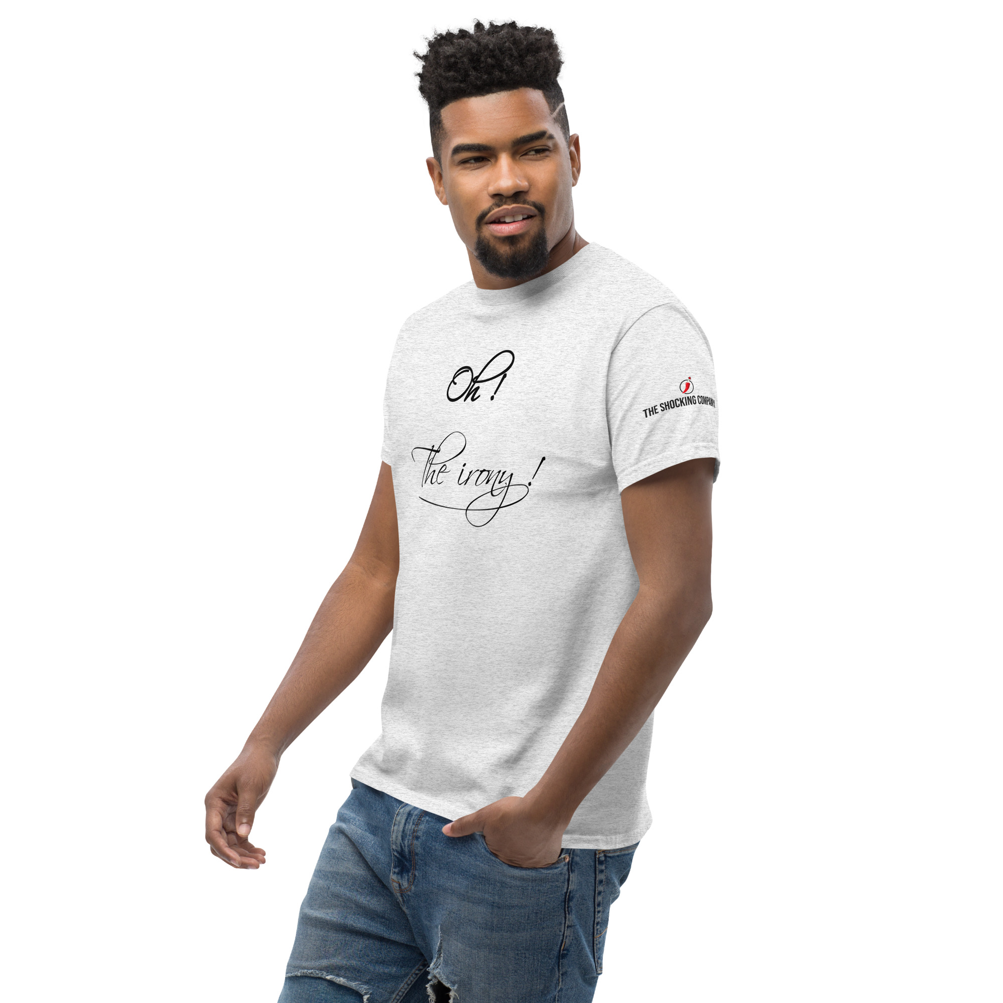 Oh ! The irony !🌶️T-shirt col rond unisexe – Image 4