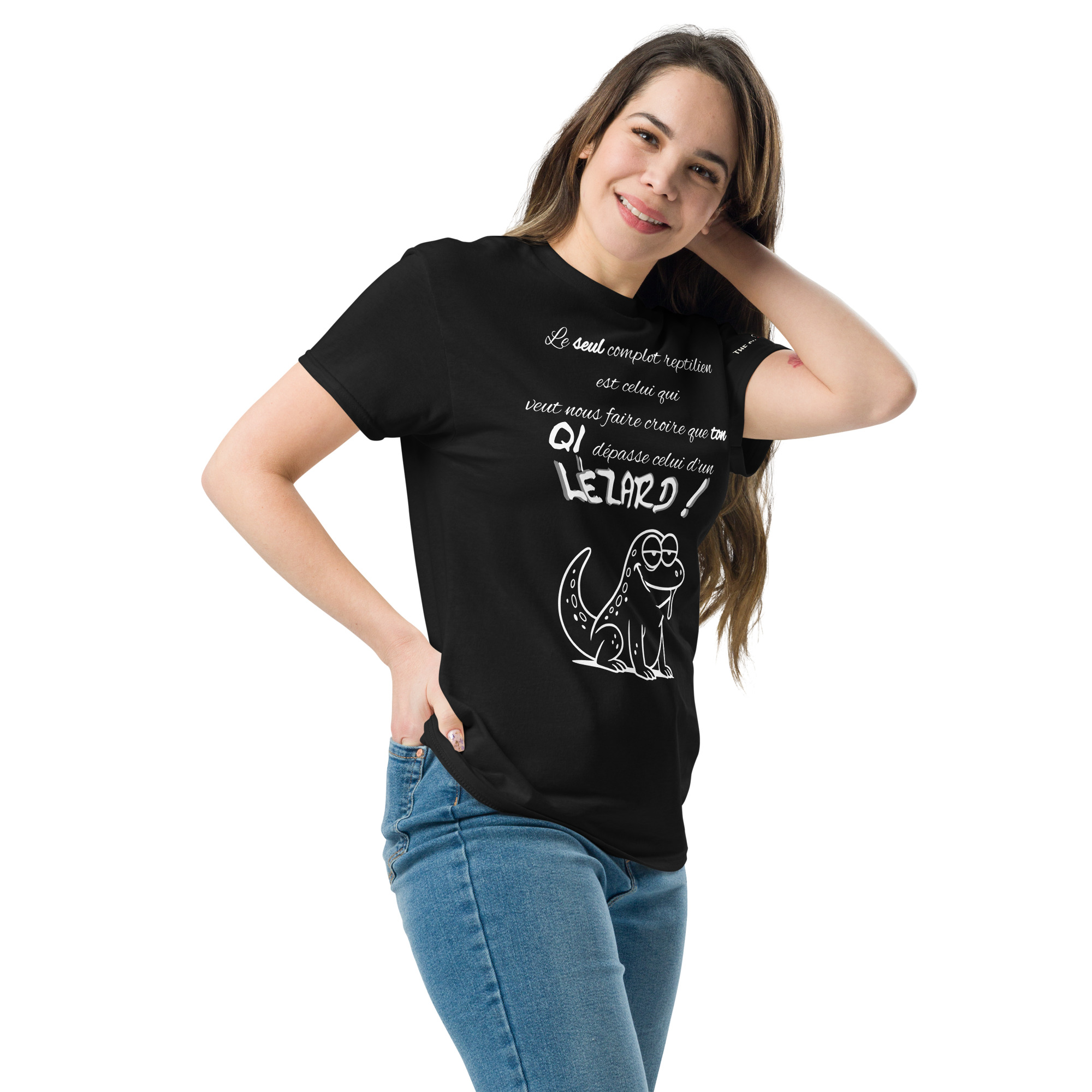 QI reptilien 🌶️🌶️- T-shirt col rond – Image 5