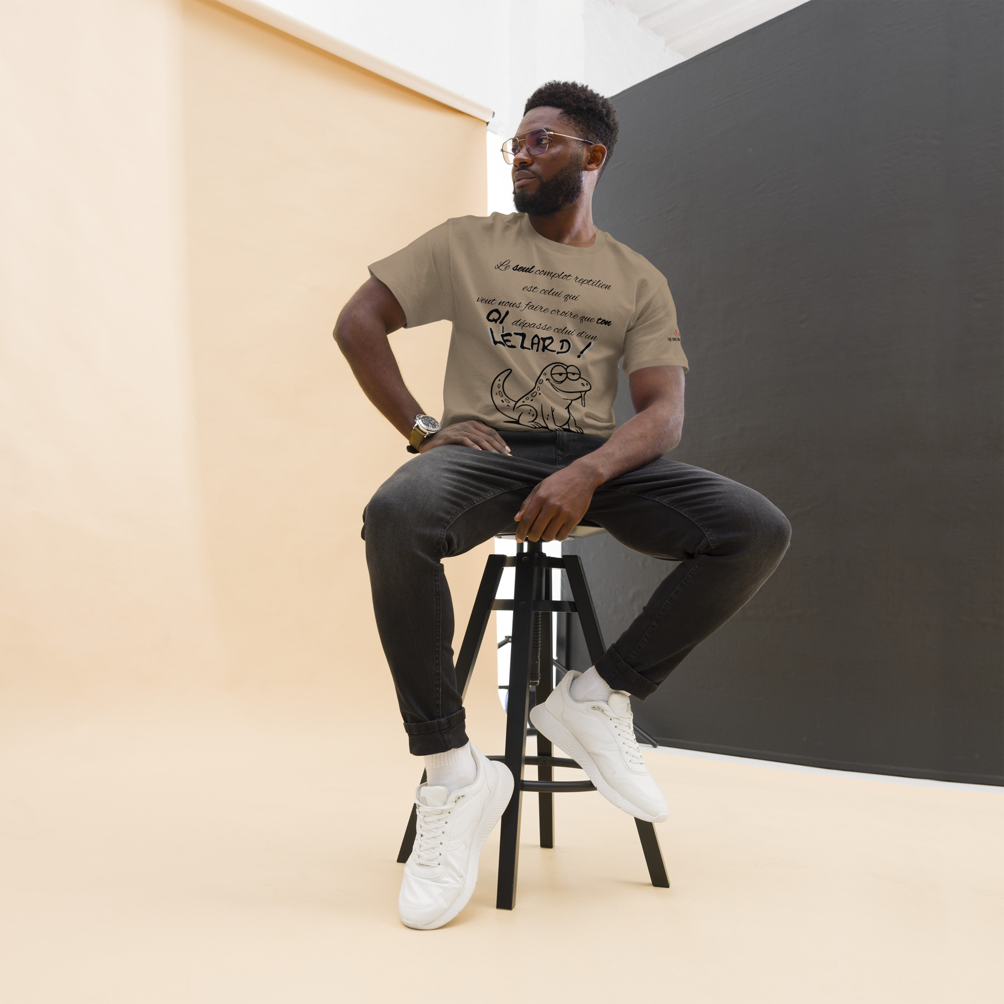 QI reptilien 🌶️🌶️- T-shirt col rond – Image 3