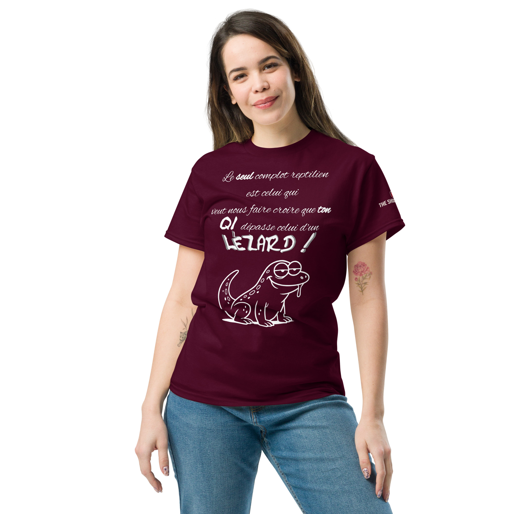 QI reptilien 🌶️🌶️- T-shirt col rond – Image 4