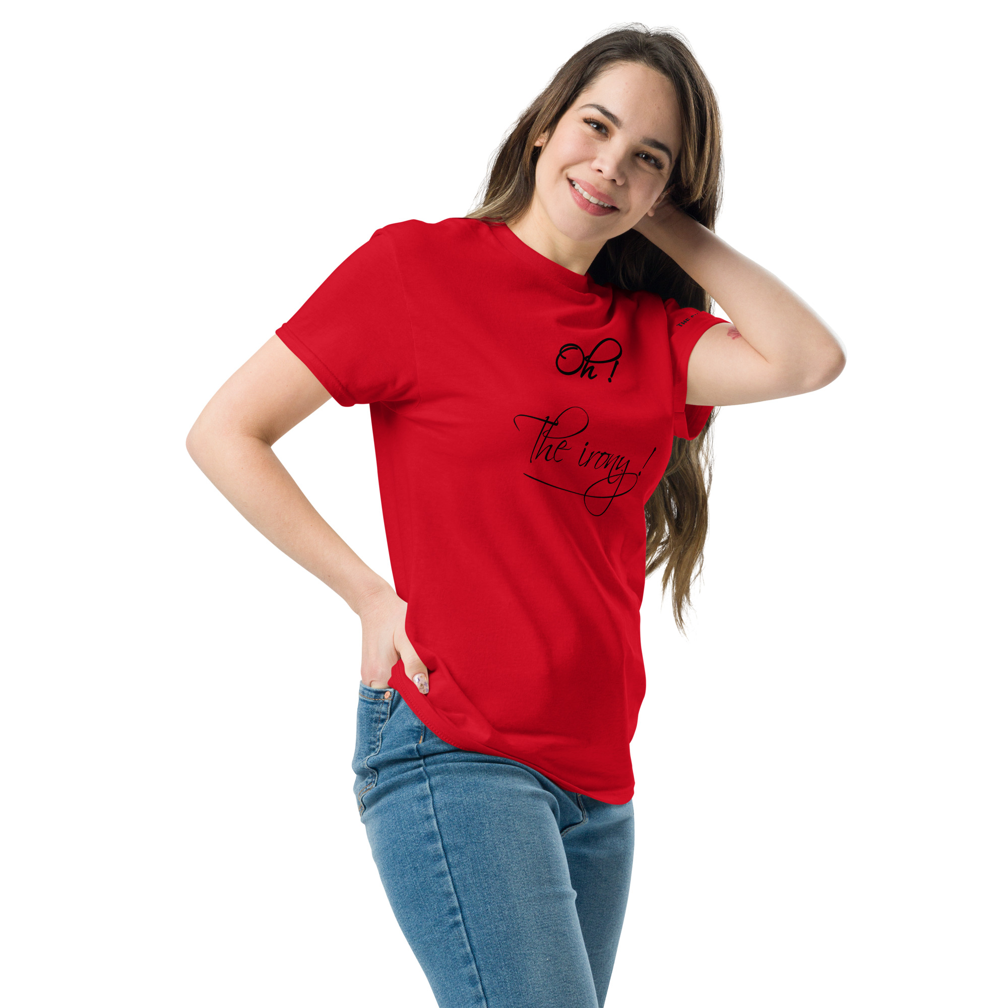 Oh ! The irony !🌶️T-shirt col rond unisexe – Image 2