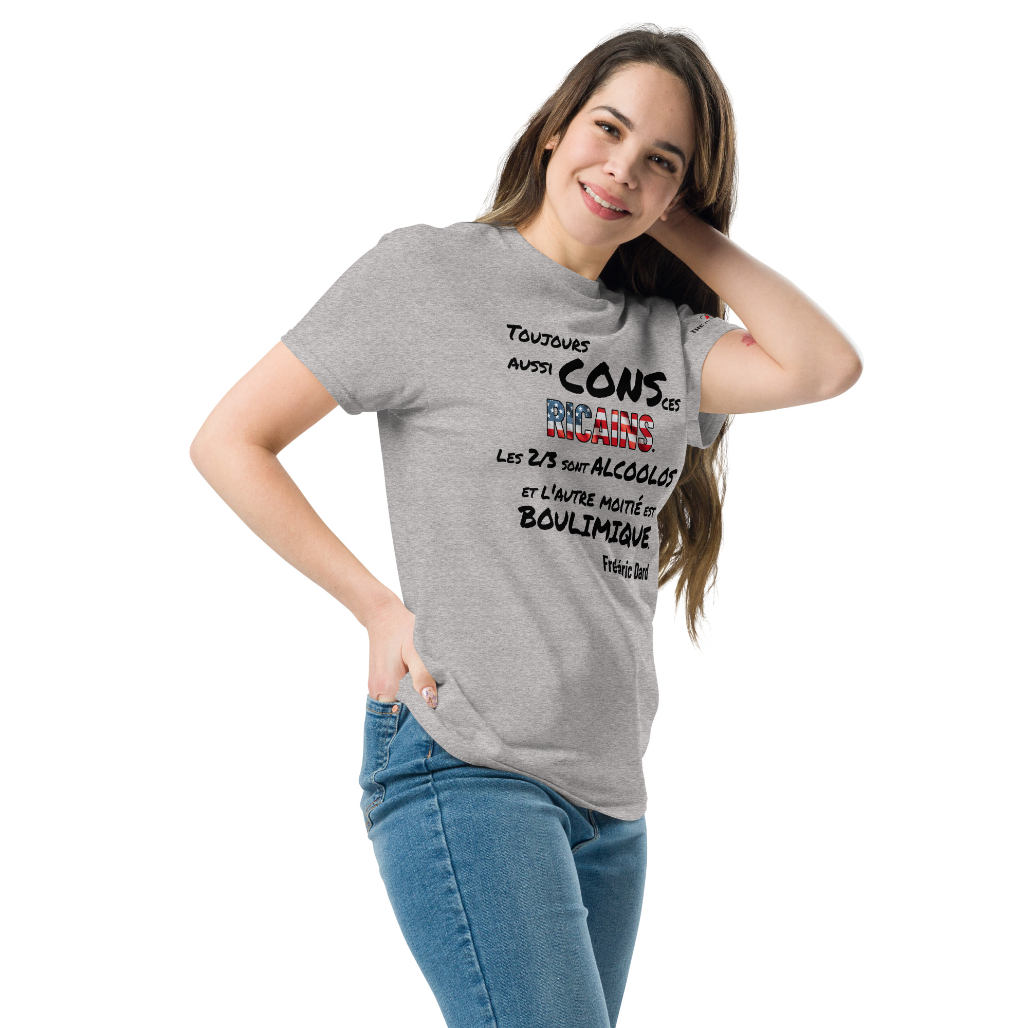 Ricains : cons, alcoolos et boulimiques🌶️🌶️🌶️T-shirt col rond – Image 2