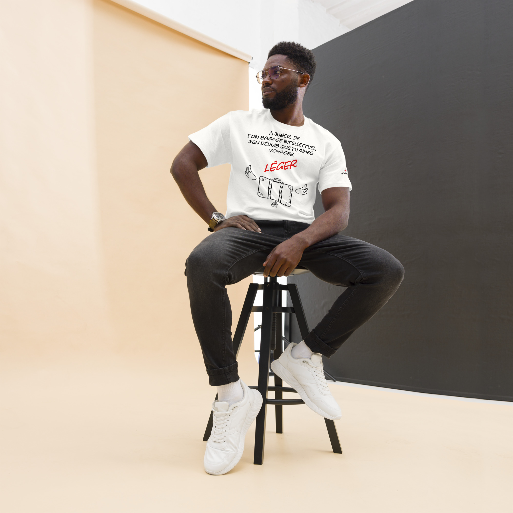 Bagage intellectuel pour voyager léger - Audiard -🌶️- T-shirt col rond unisexe – Image 3