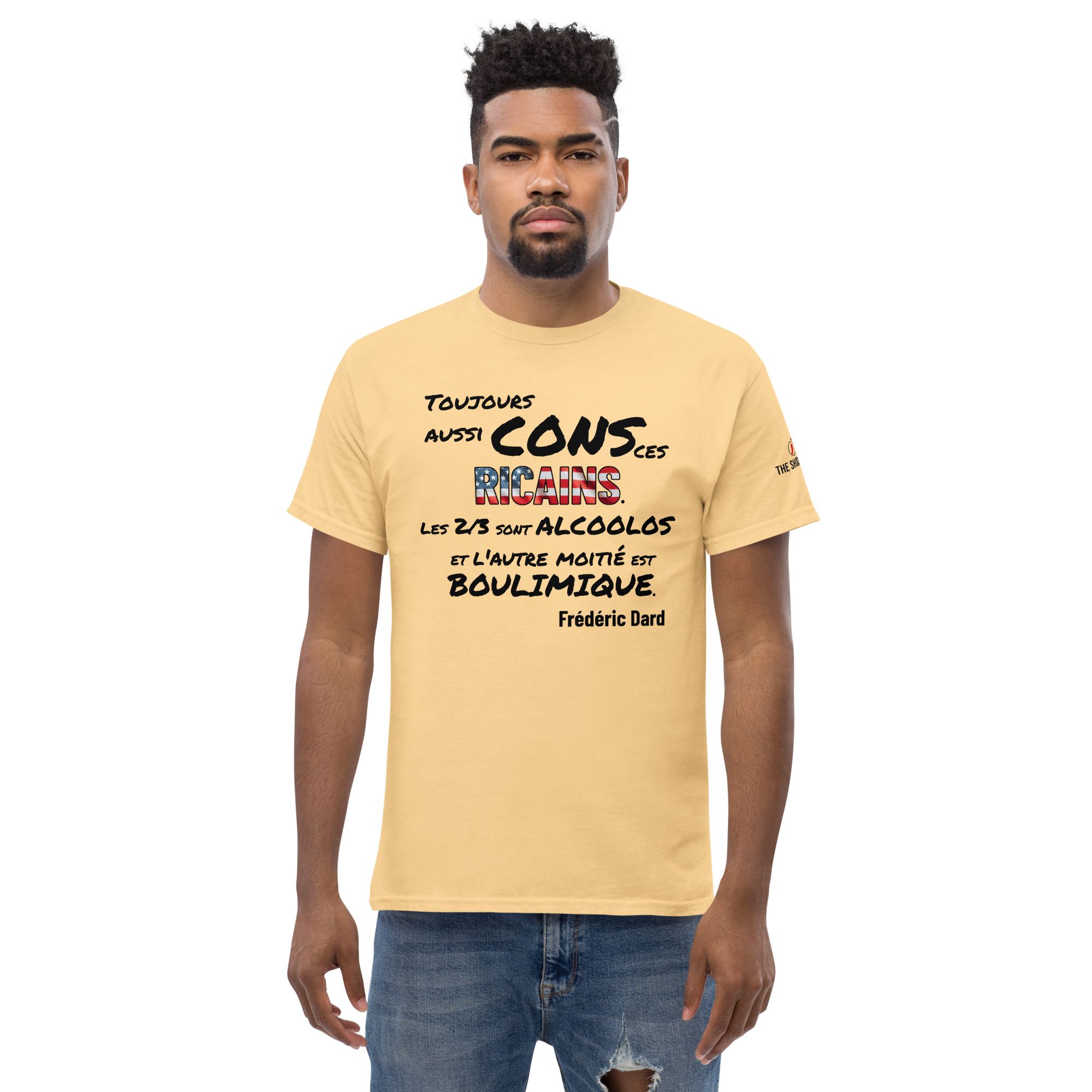 Ricains : cons, alcoolos et boulimiques🌶️🌶️🌶️T-shirt col rond – Image 3