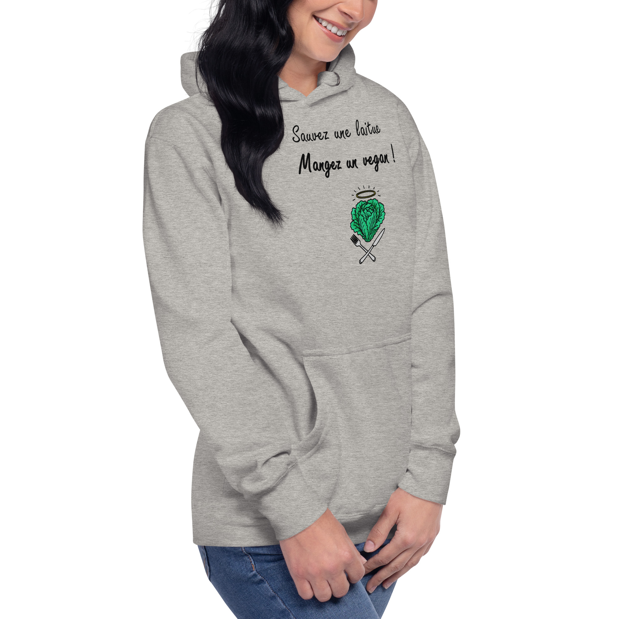 Sauvez une laitue, mangez un vegan🌶️Hoodie – Image 4