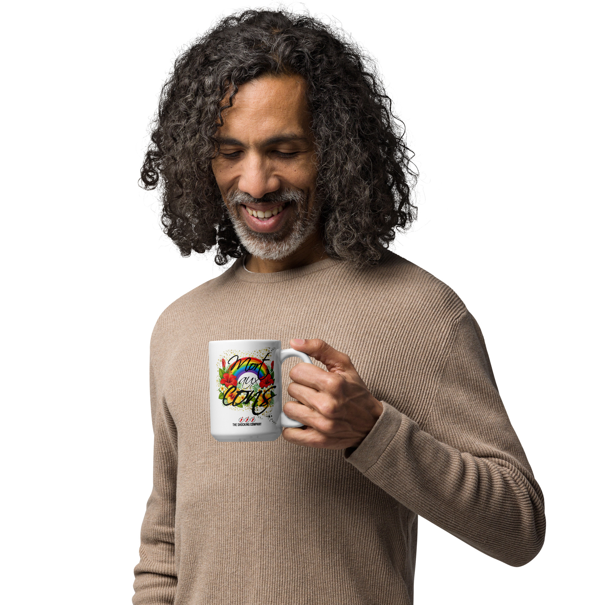 Mort aux cons🌶️🌶️🌶️Mug Blanc Brillant – Image 2