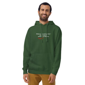 Hoodie unisexe avec le message « Chaque cadeau est important ! Surtout pour les actionnaires d’Amazon. » en lettres blanches, accompagné d’un visuel évoquant Amazon et une étiquette cadeau.